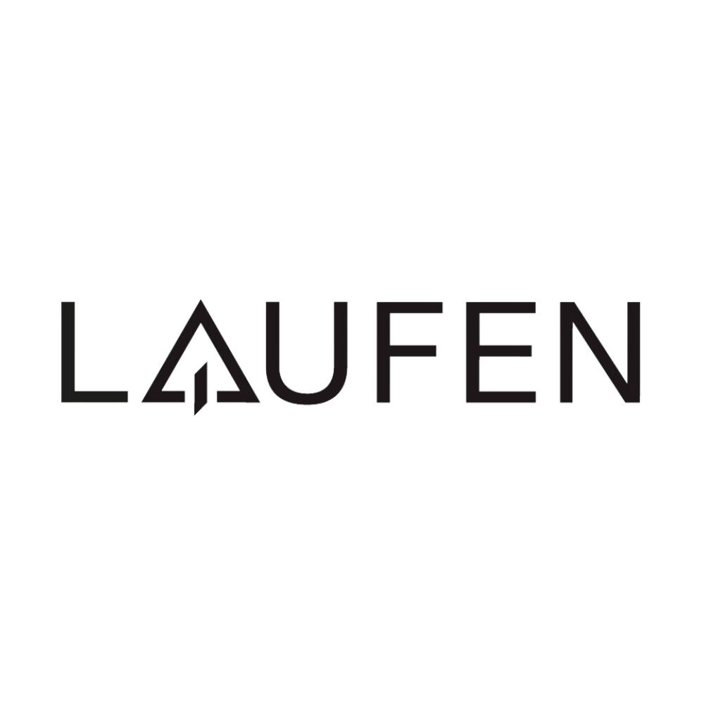 Logo oficial de Laufen, marca suiza de diseño de baño e innovación, disponible en Ari CERAMIC Córdoba.
