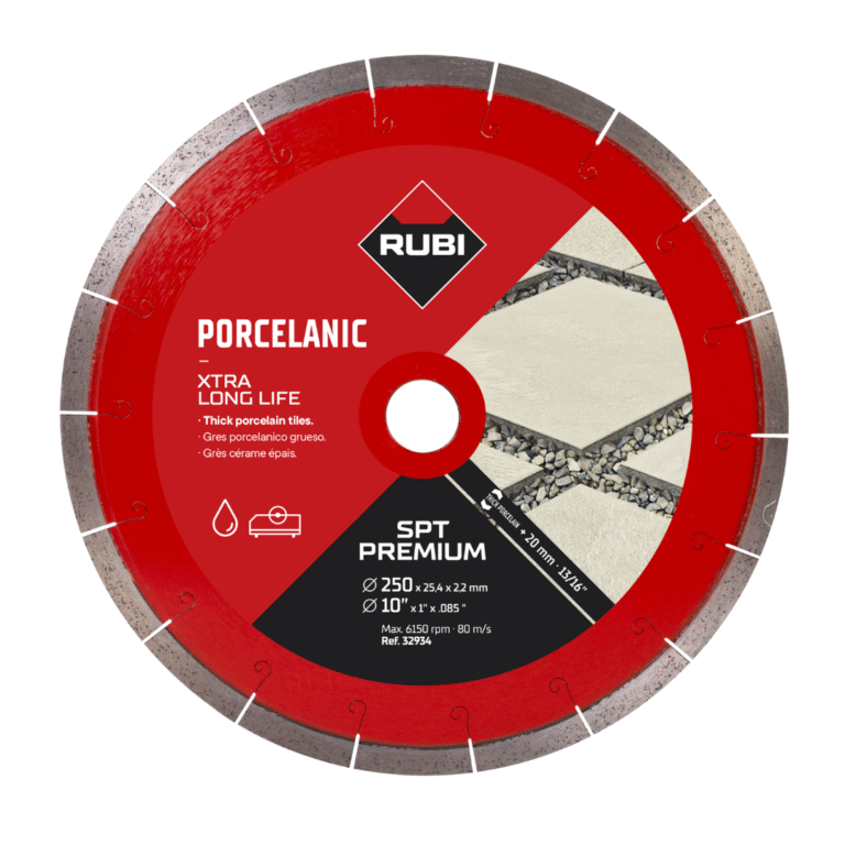 La gama de discos de diamante SPT PREMIUM, ha sido diseñada para el corte de baldosas de gres porcelánico con espesores de 20 mm.