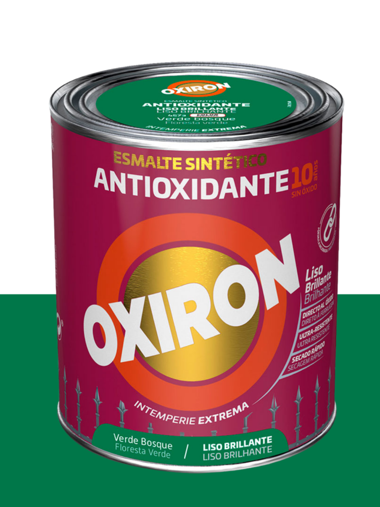 Esmalte Antioxidante Titan Oxiron Liso Brillante Verde Bosque 750 ml