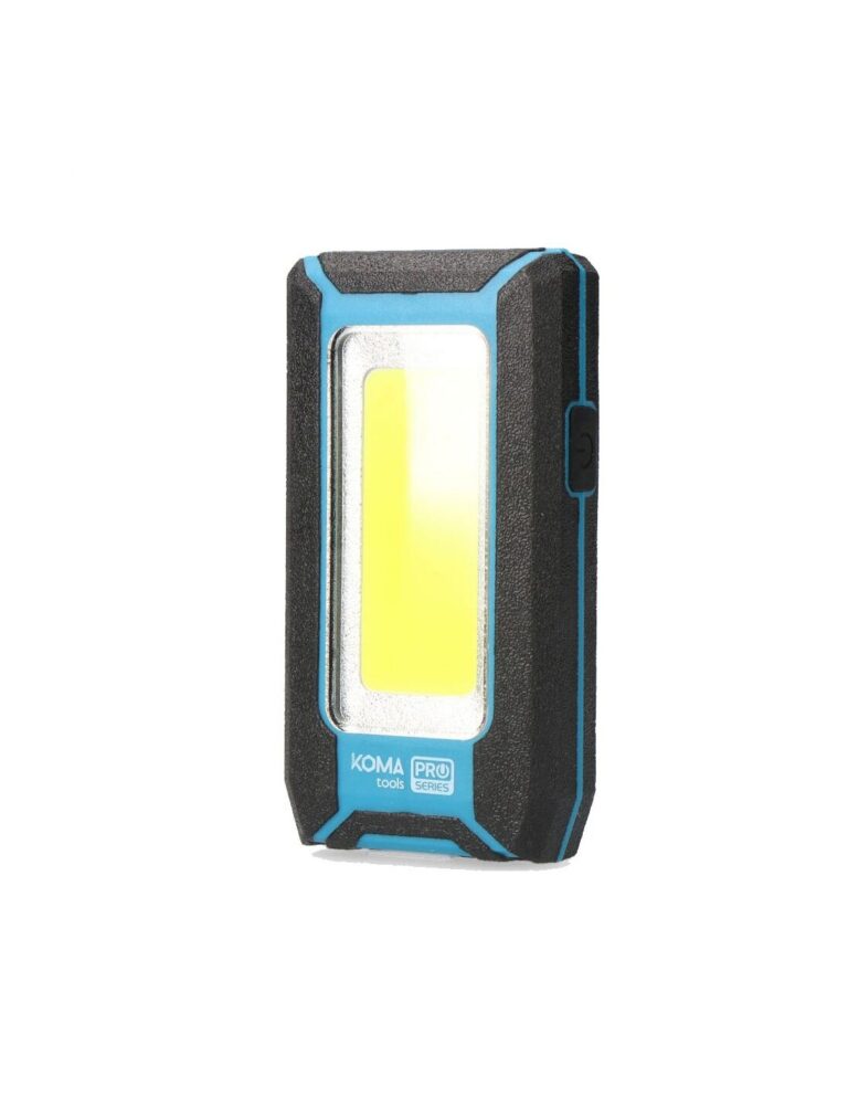 Linterna LED Profesional COB 8W 500 Lúmenes 6500K con Gancho e Imán – Batería KOMA