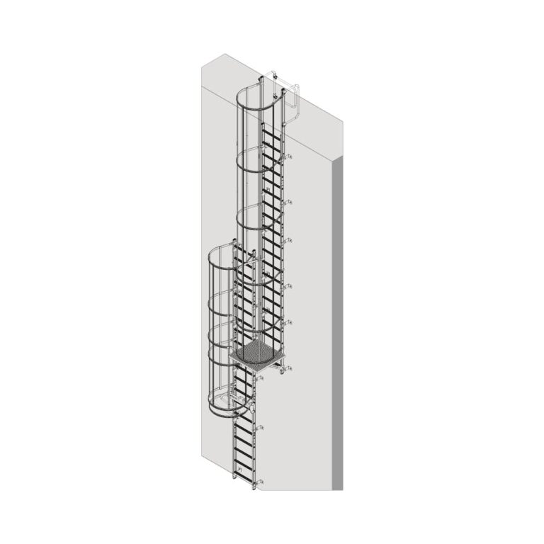 Escalera vertical desdoblada